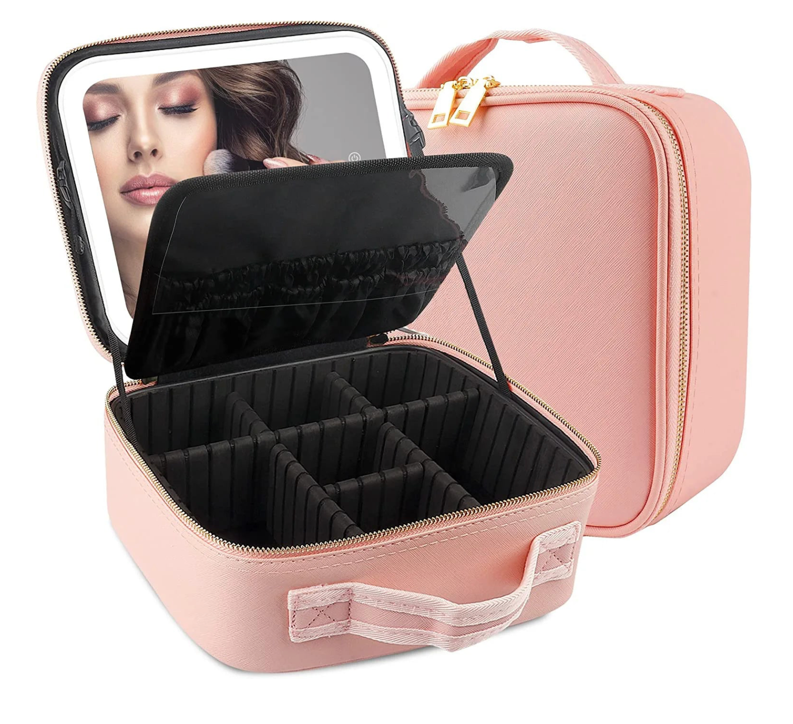 COSMETIQUERA CON ESPEJO LED