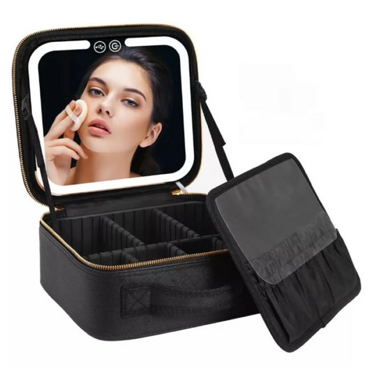 COSMETIQUERA CON ESPEJO LED